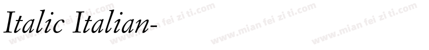 Italic Italian字体转换